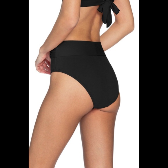 NEW Robin Piccone Kate‎ High Waist Bikini Bottoms in Black [SZ Small ] - Picture 11 of 12